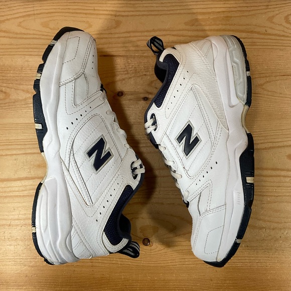 New Balance 608 v2 Training Shoes Men’s 8 4E X-WIDE White Navy Leather MX608V2W main image 7